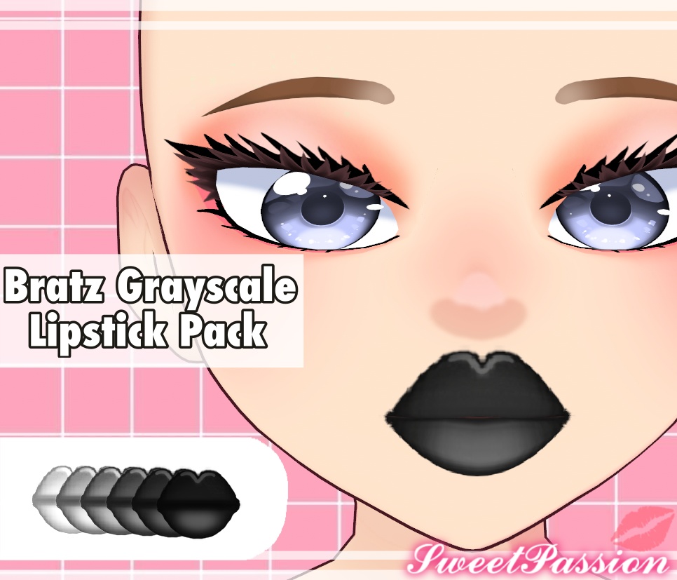 Bratz Grayscale Lipstick Pack Textures