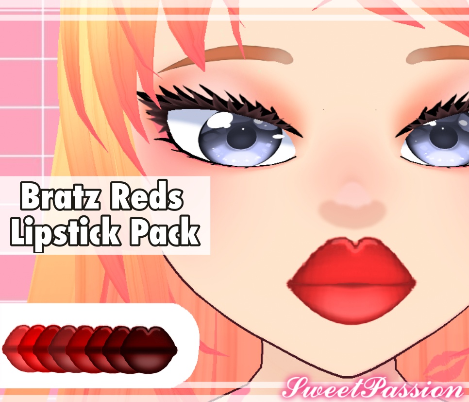 Bratz Reds Lipstick Pack Textures