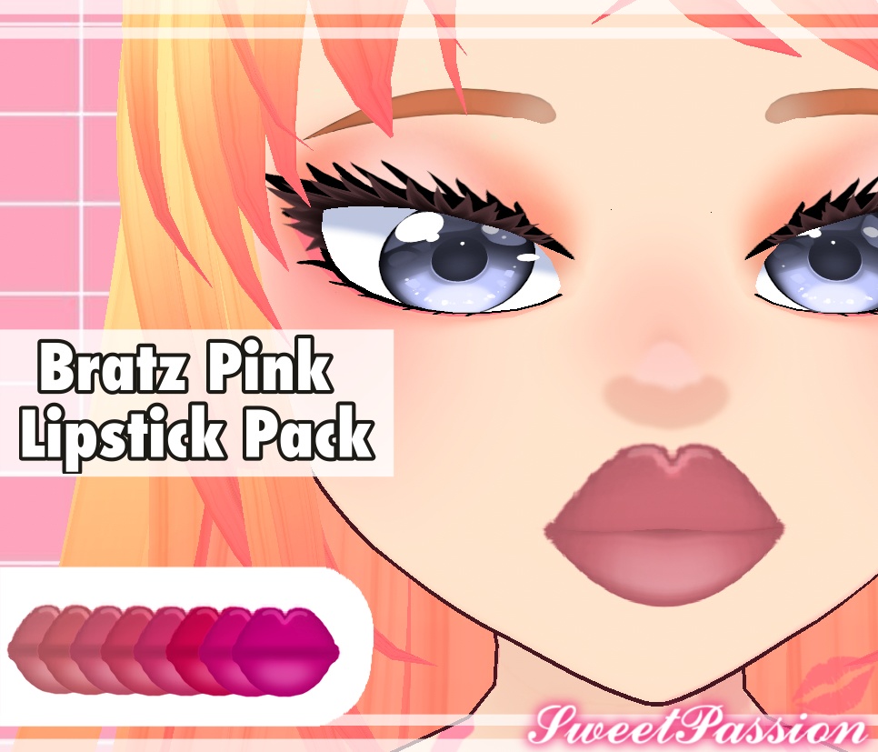 Bratz Pink Lipstick Pack Textures