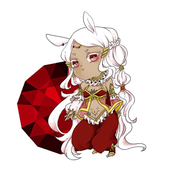 アクリルキーホルダー【ガーネット】