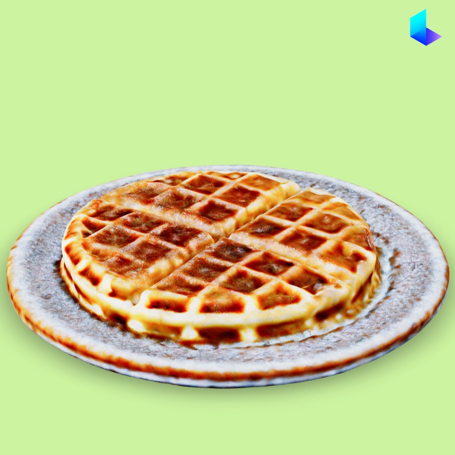 ワッフルの3Dモデル　(Waffle)