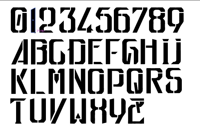 オリジナルフォント「JadowStencil」