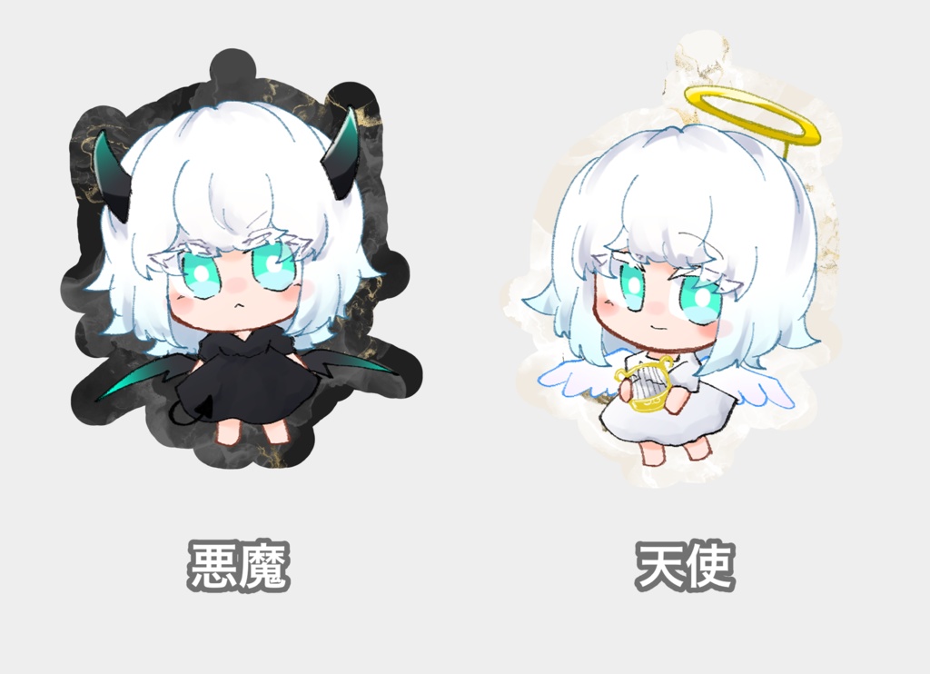 【全2種】シロウちゃん(悪魔・天使)アクリルキーホルダー