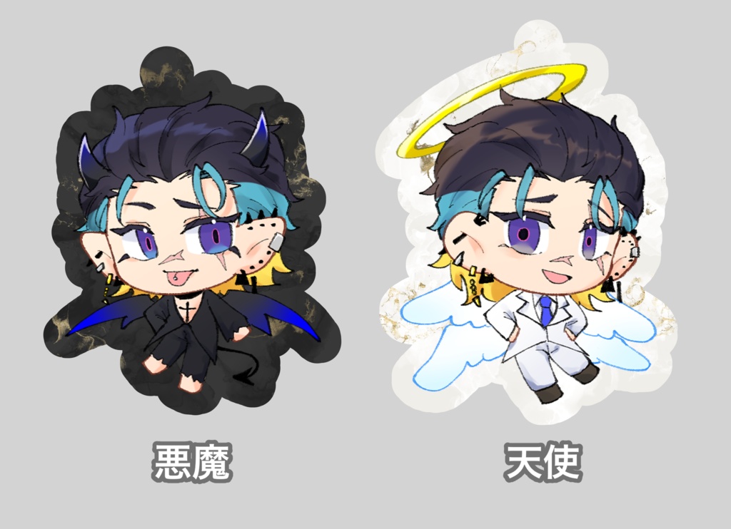 【全2種】千鴻(悪魔・天使)アクリルキーホルダー