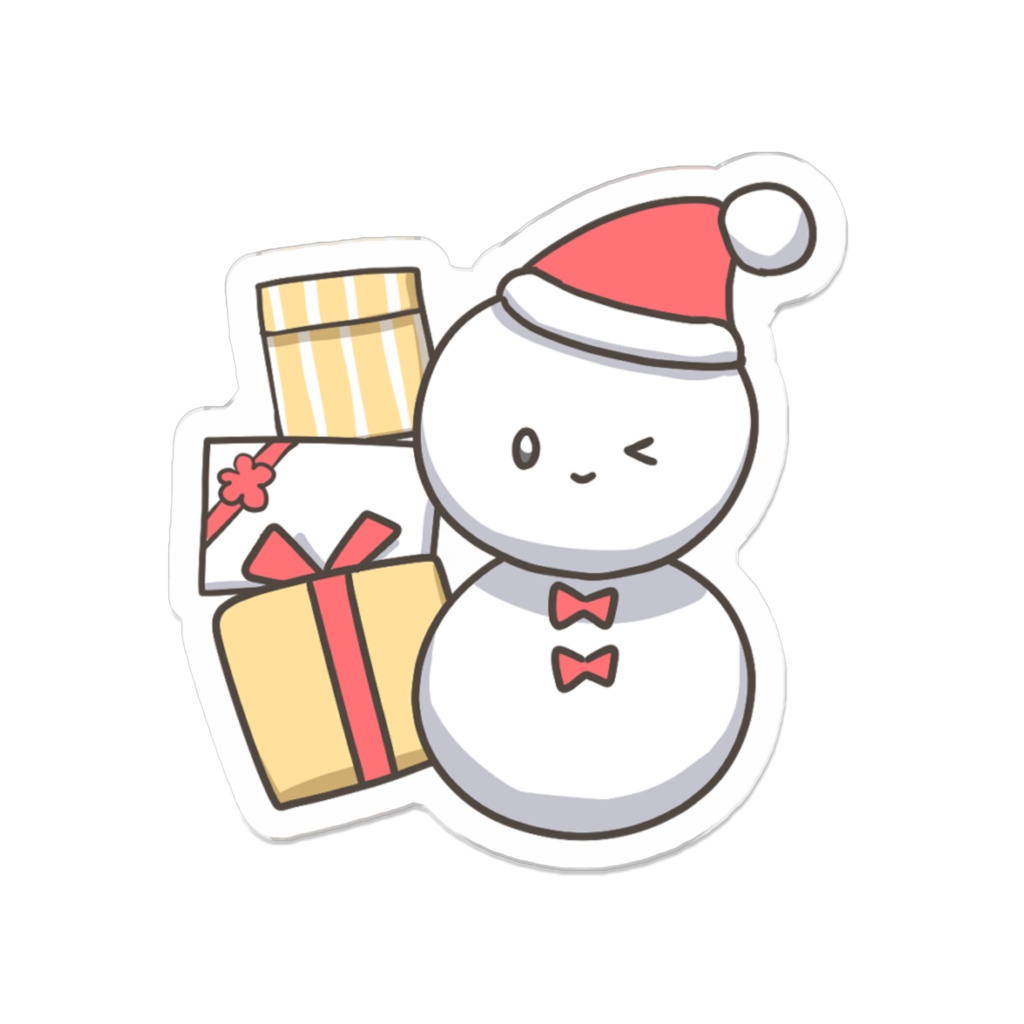 ぬいにつけられるアクリルバッジ　四季シリーズ　冬