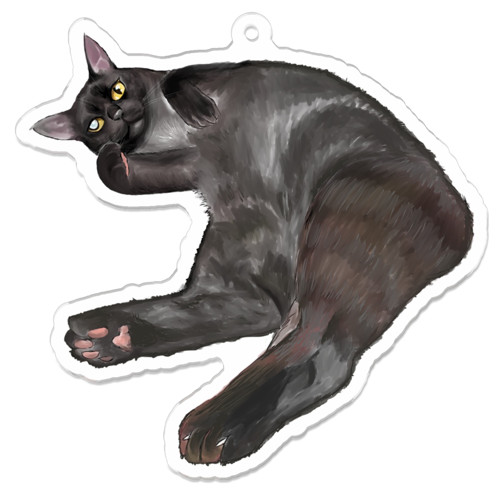 黒猫のごろ寝