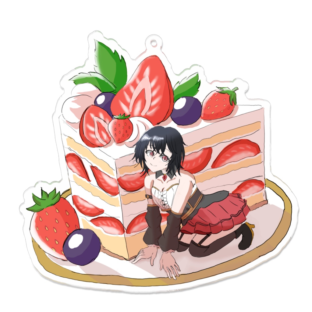 ショートケーキと魔王様　アクリルキーホルダー