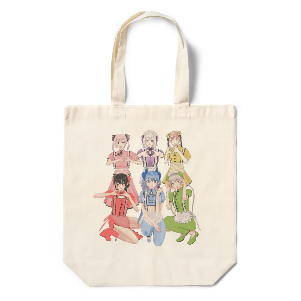 チャイナ服メイド達集合ハートマーク