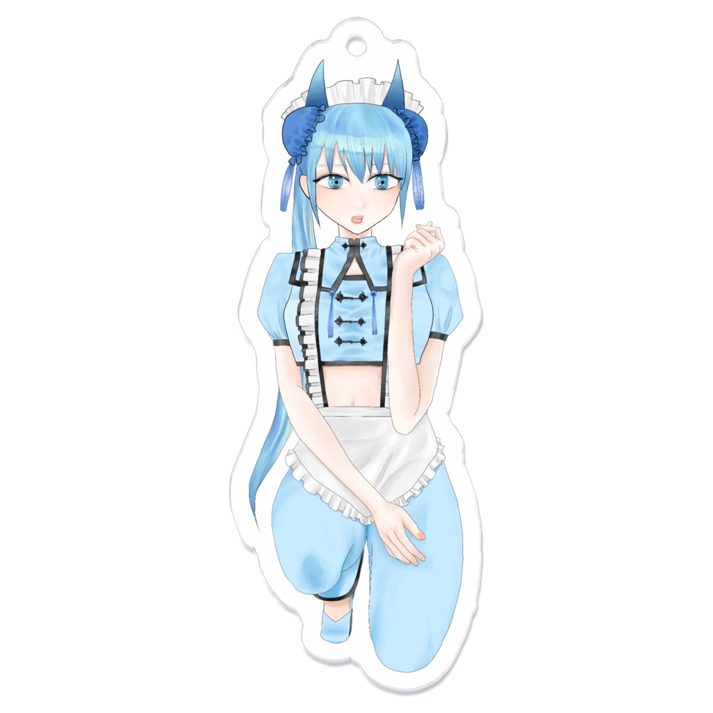 チャイナ服メイド 青