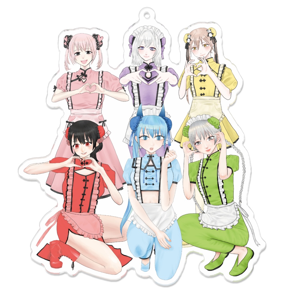 チャイナ服のメイド達 集合