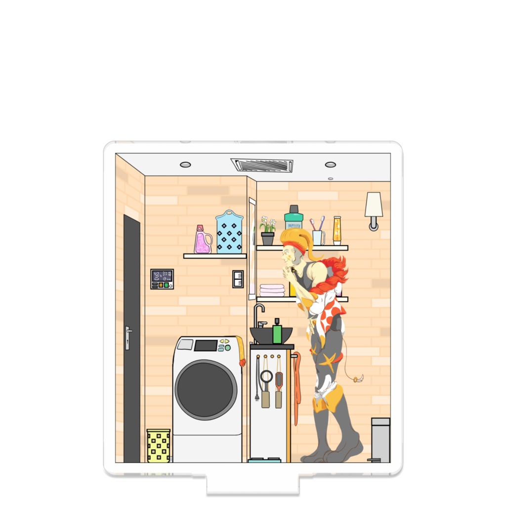 【オリジナルキャラクター】ワンルームズファミリーVol.02 洗面所のクリーン兄さん つながるアクスタ