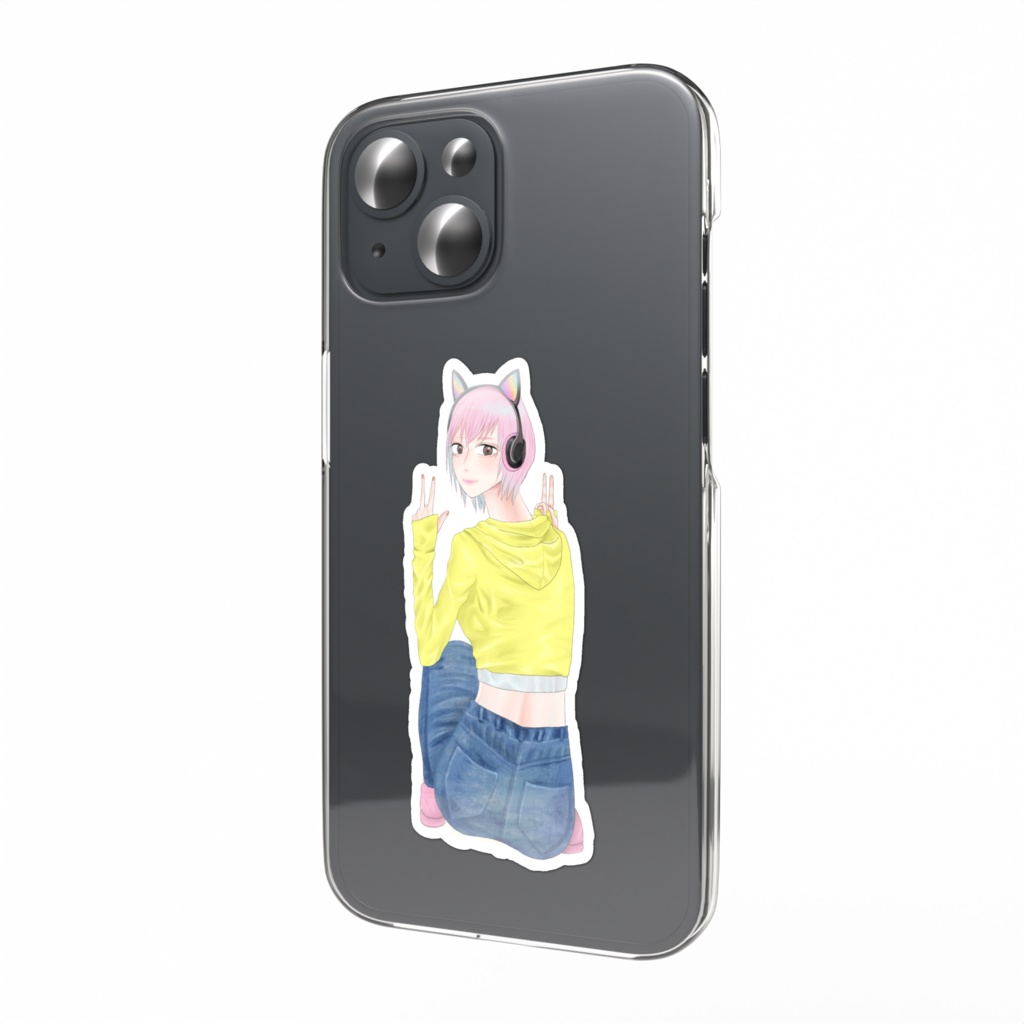 ねこヘッドフォンの女の子