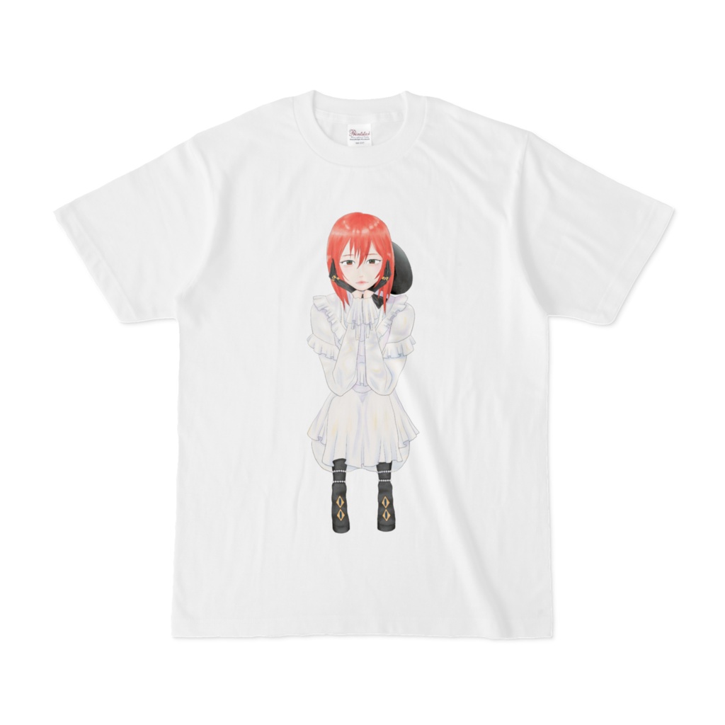 座っている女の子 白