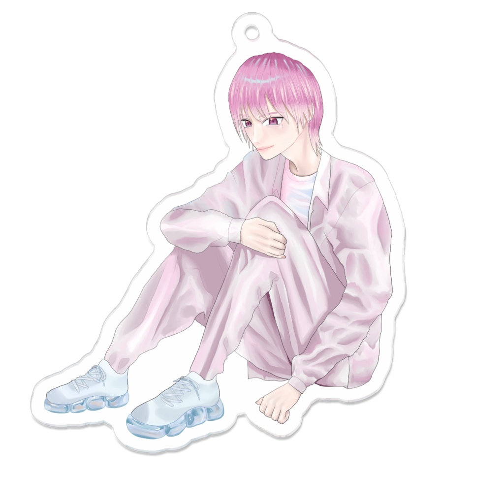 体育座りのお兄さん