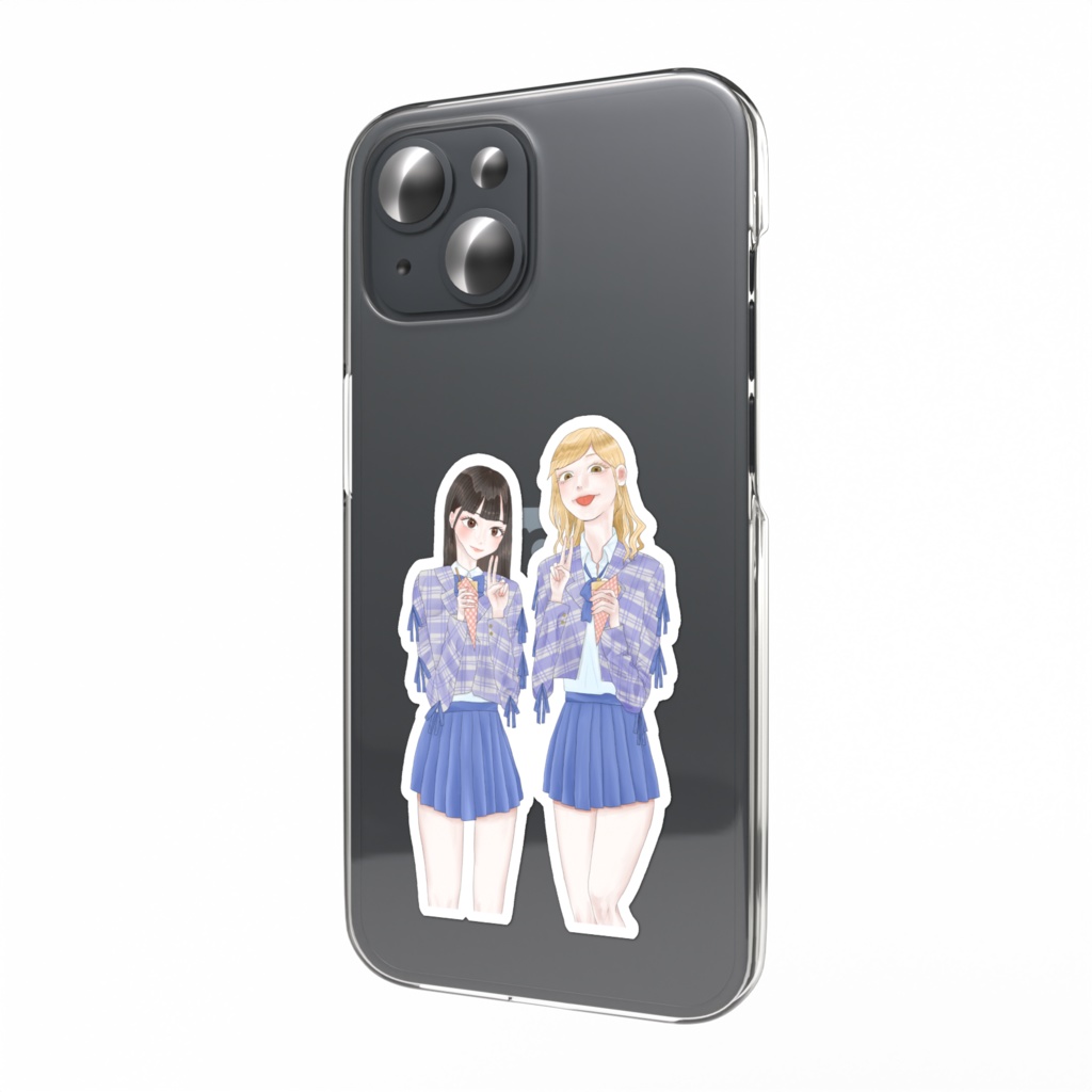 クレープを持つ二人組