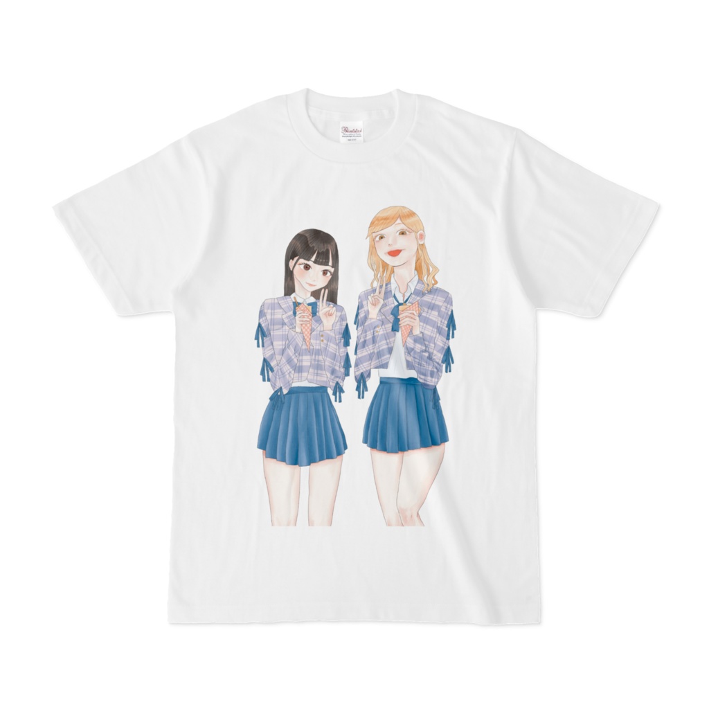 クレープを持つ二人組