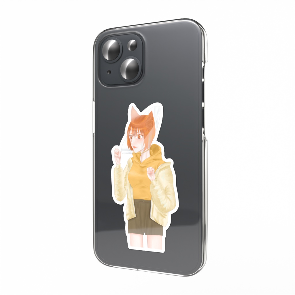 エリザベスカラーを付けた猫娘