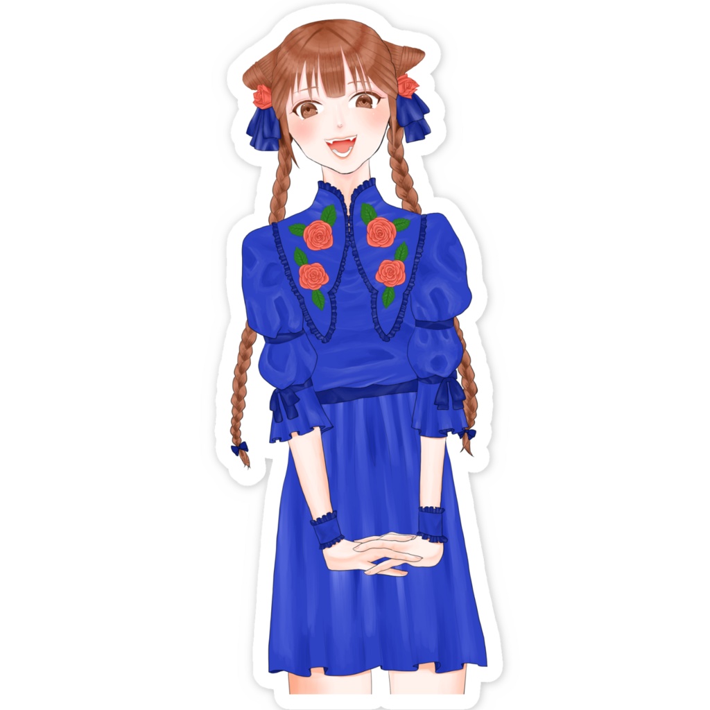 ネイビードレスの女の子