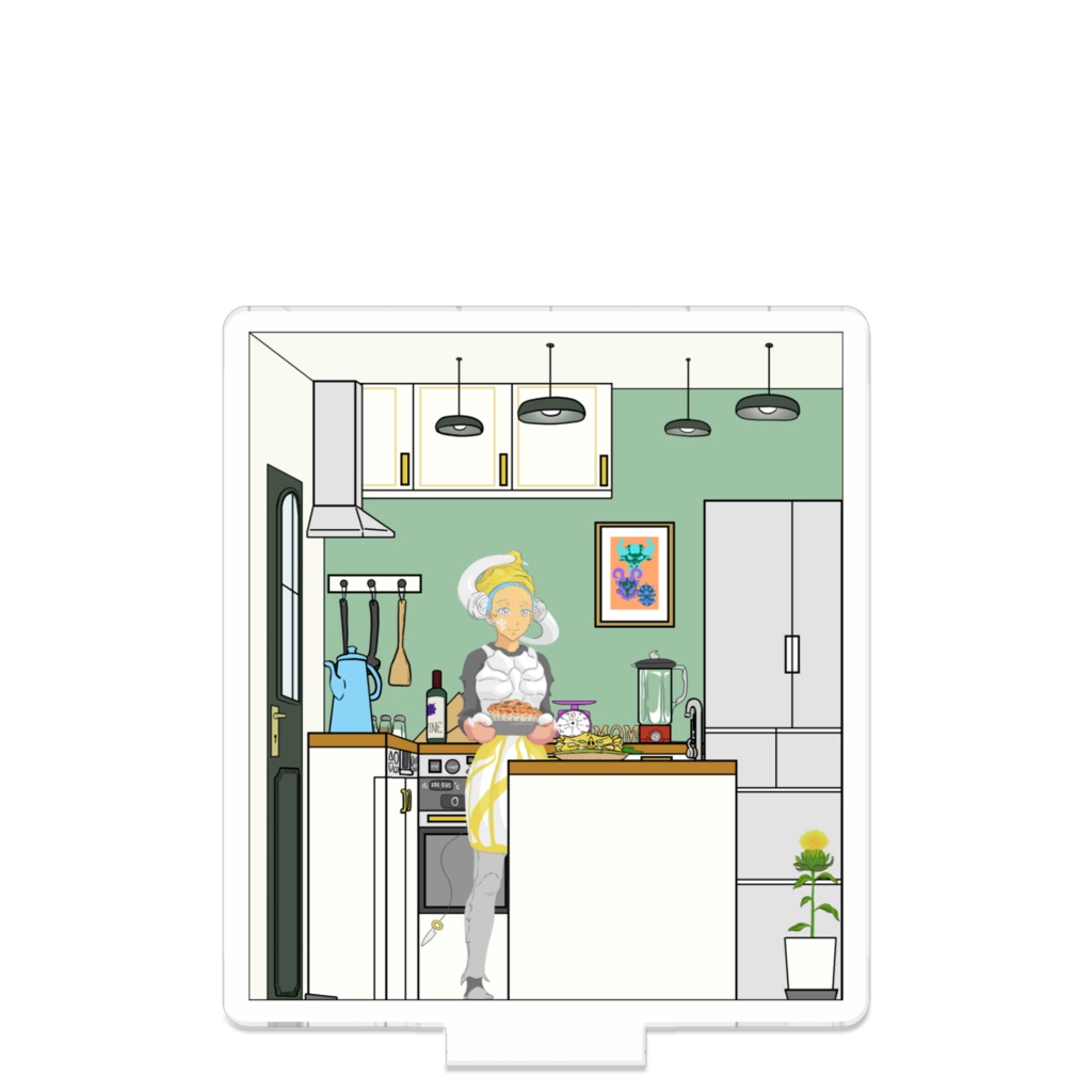 【オリジナルキャラクター】ワンルームズファミリーVol.05 キッチンの主婦 クリヤさん つながるアクスタ