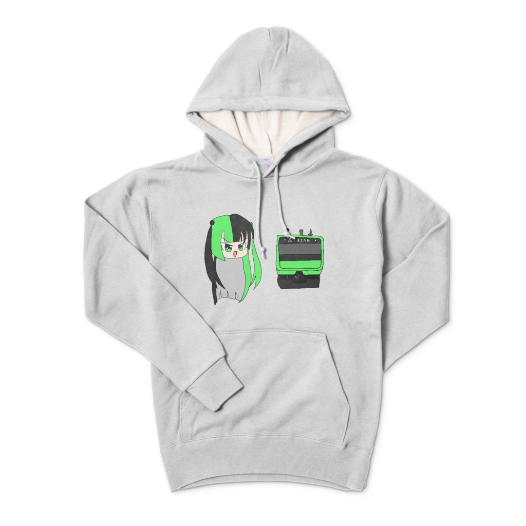 E235系鉄道擬人化のパーカー(車両付き)
