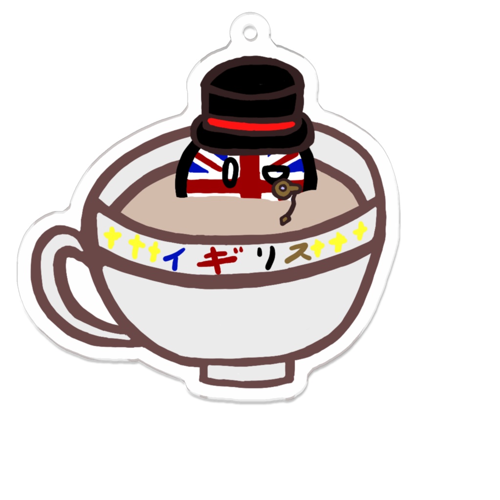 コーティングアクリルキーホルダー(イギリス)