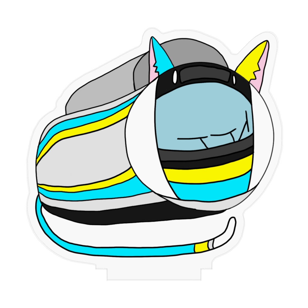 E233系房総色にゃんこのアクリルフィギュア