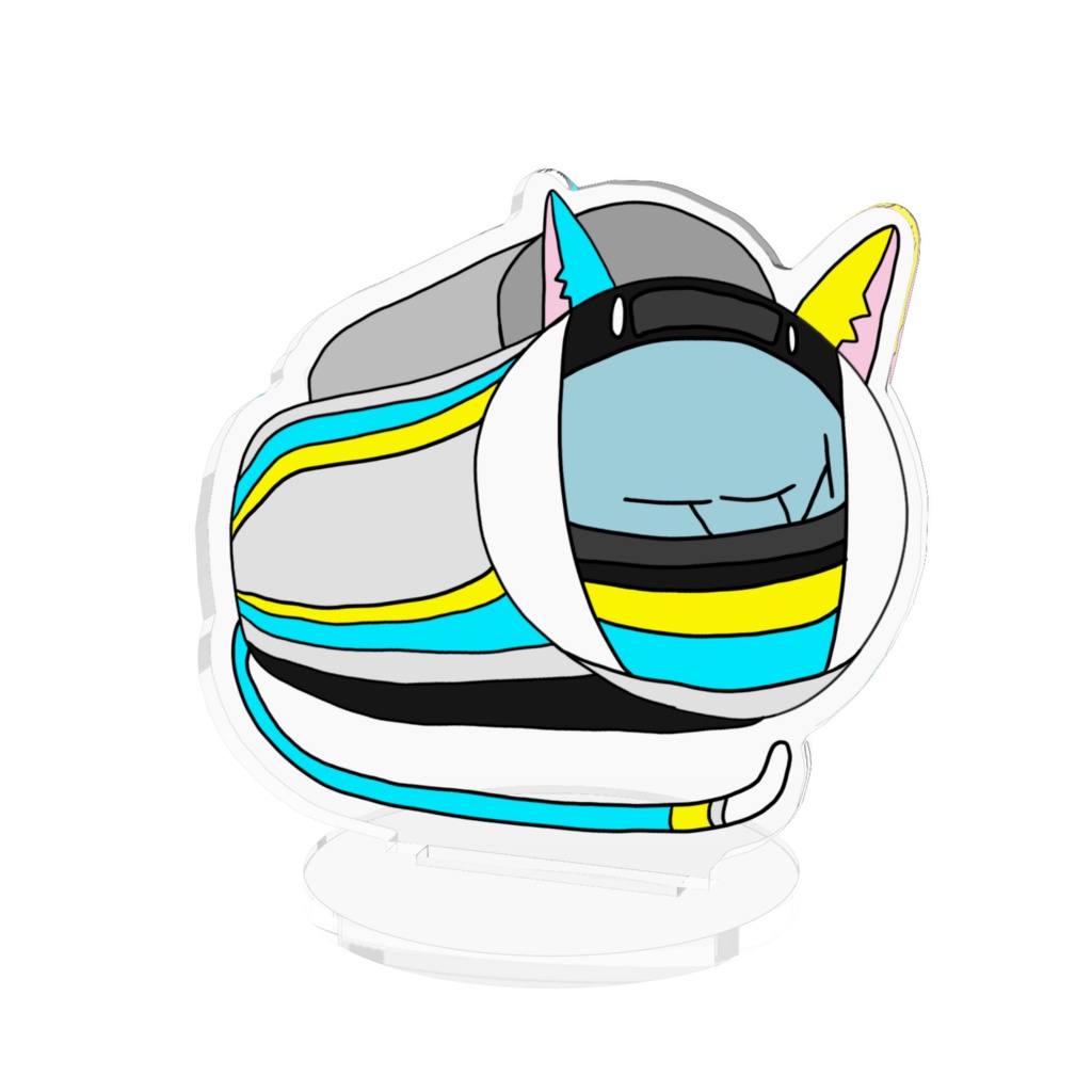 E233系房総色にゃんこのアクリルフィギュア