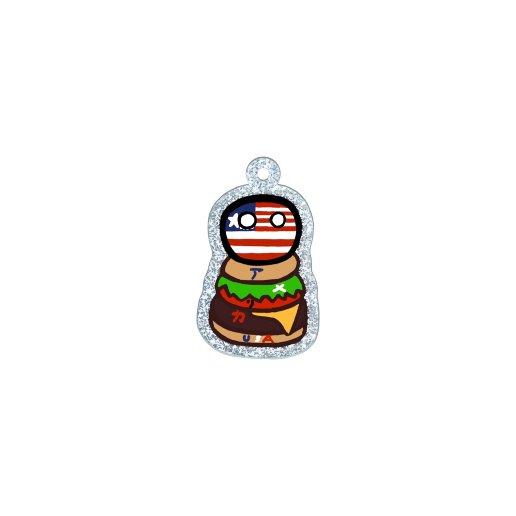 PBラメアクリルキーホルダー(アメリカ)