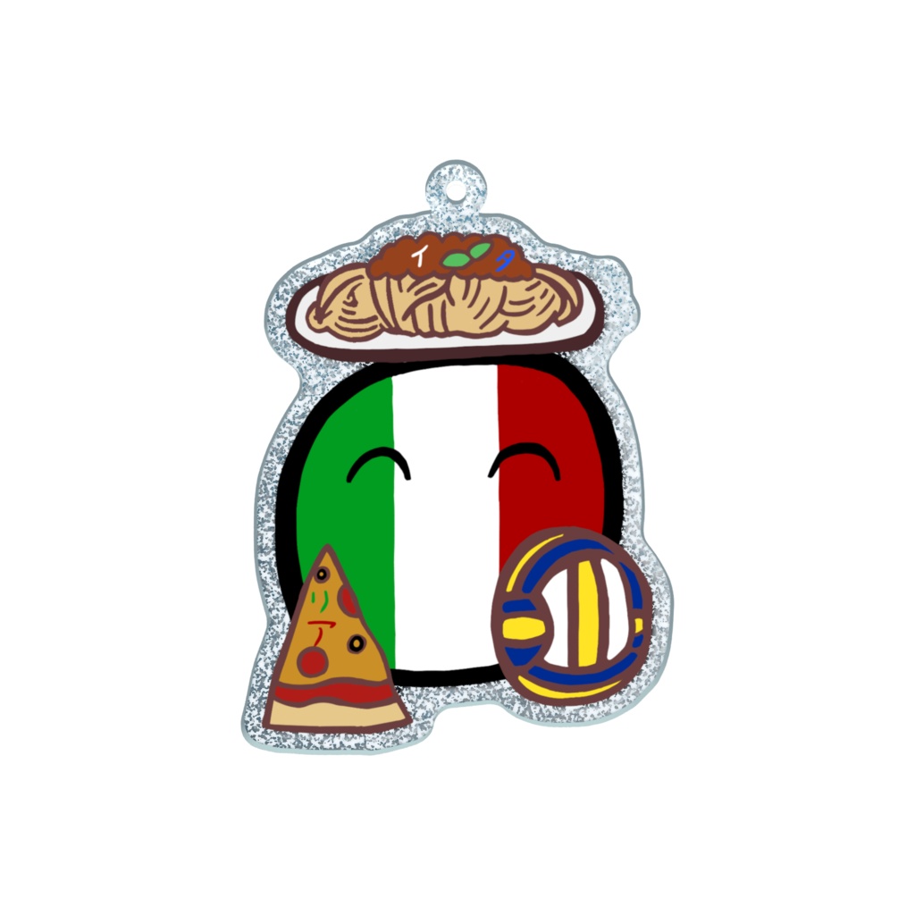 PBラメアクリルキーホルダー(イタリア)