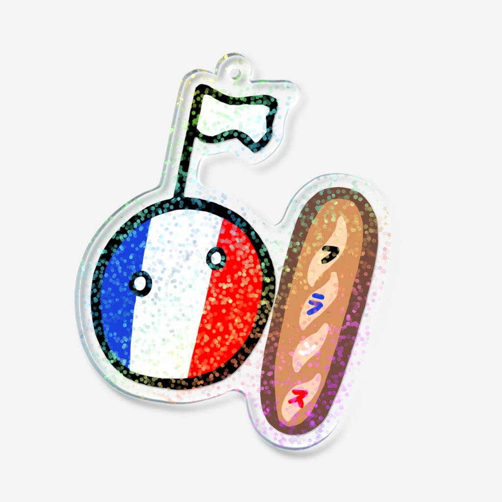PBホログラムアクリルキーホルダー(フランス)