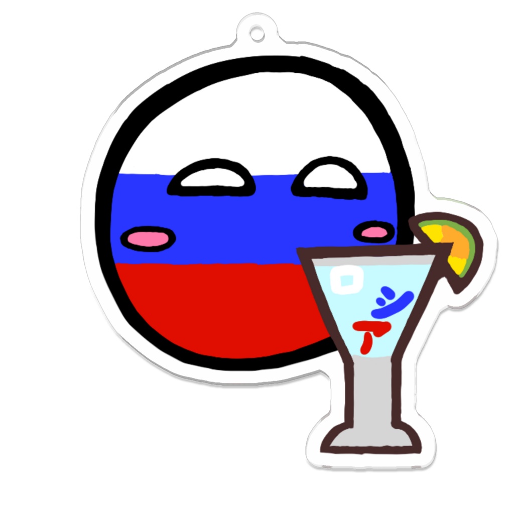 PBコーティングアクリルキーホルダー(ロシア)