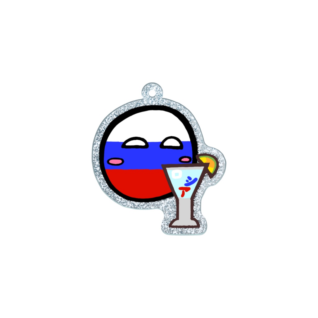 PBラメアクリルキーホルダー(ロシア)