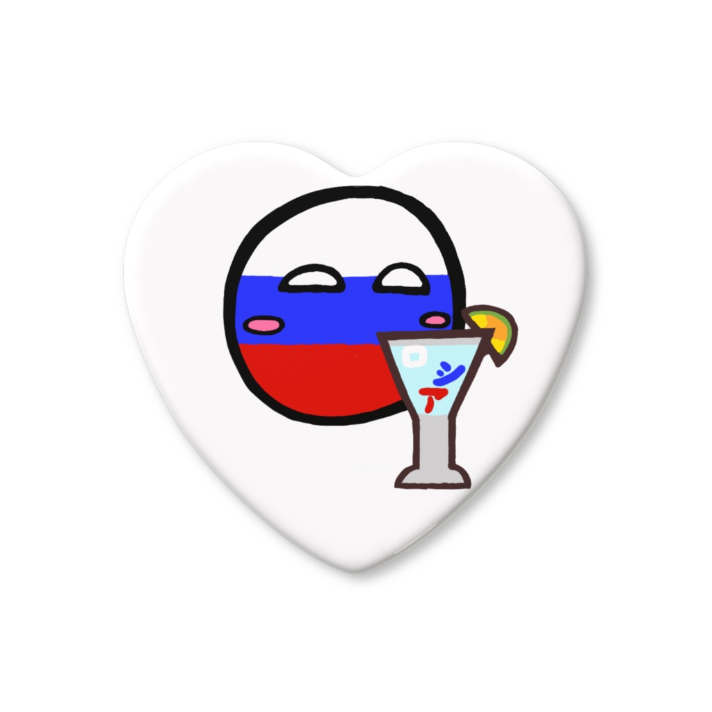 PBハート缶バッジ(ロシア)