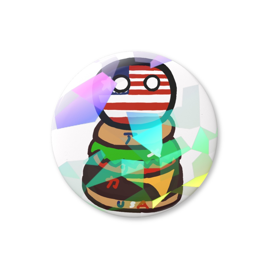 PBホログラム缶バッジ(アメリカ)