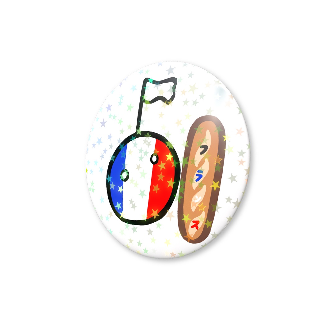 PBホログラム缶バッジ(フランス)