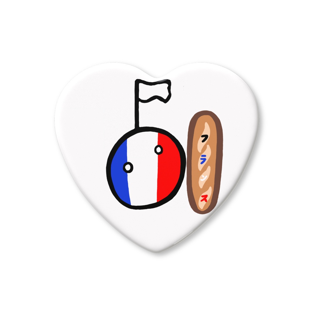 PBハート缶バッジ(フランス)