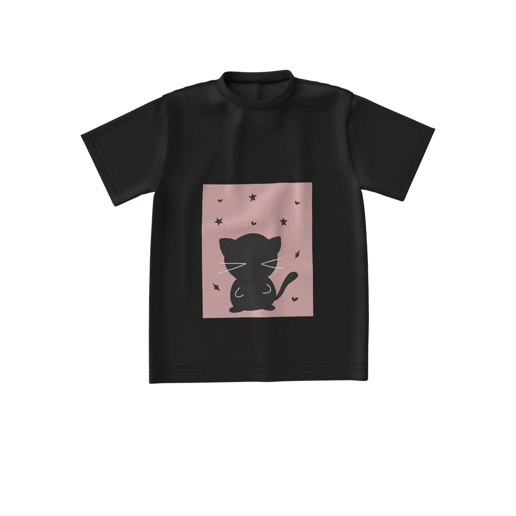 黒のにゃんこシャツ