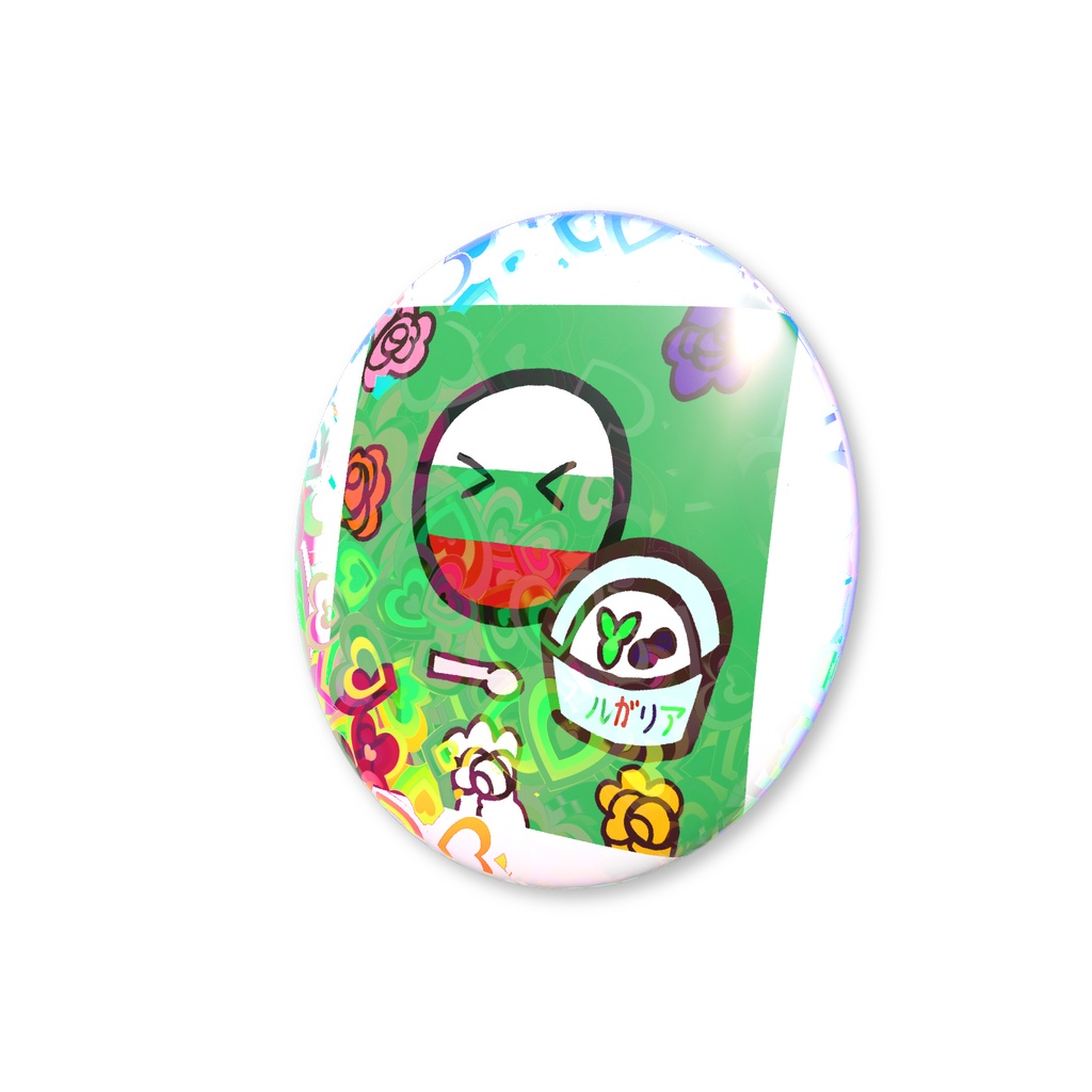PBホログラム缶バッジ(ブルガリア)