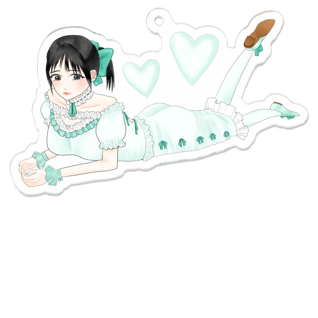 寝そべる女の子