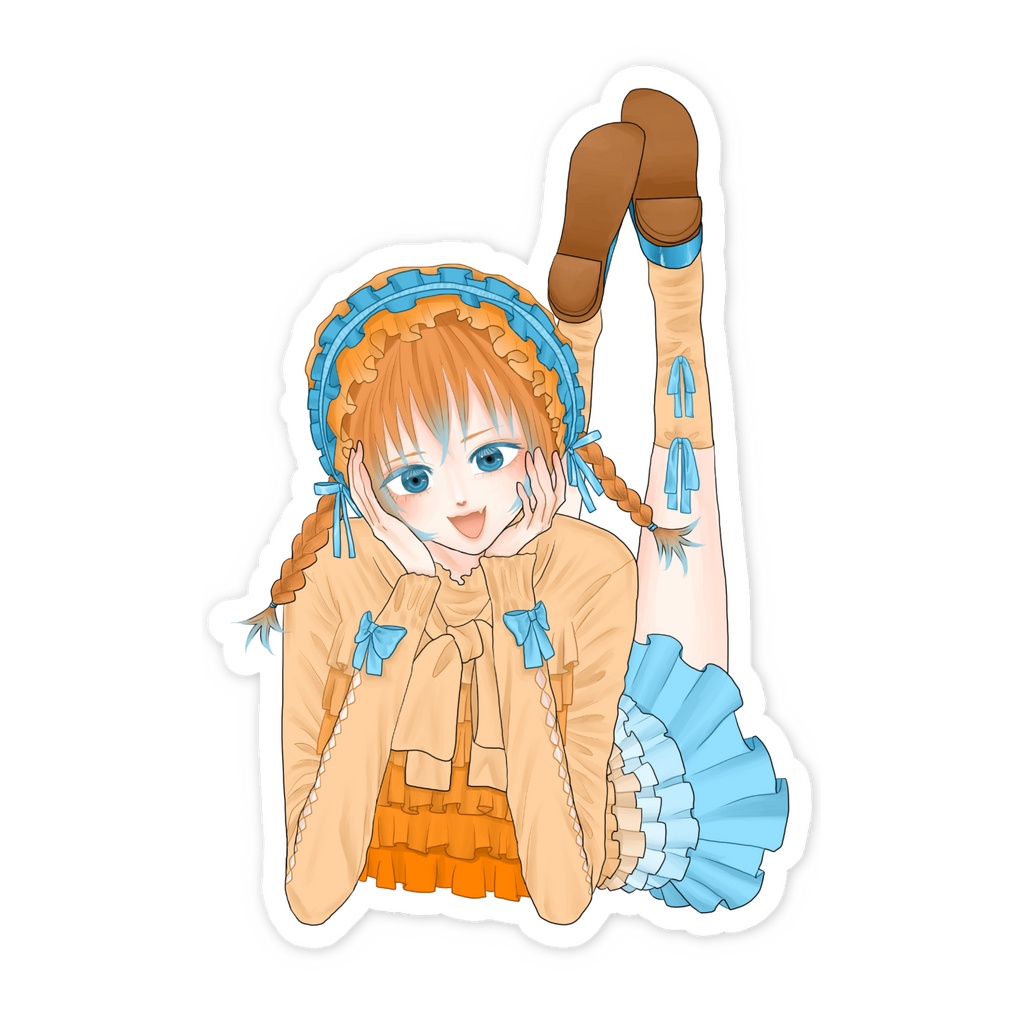 頬杖をつく女の子