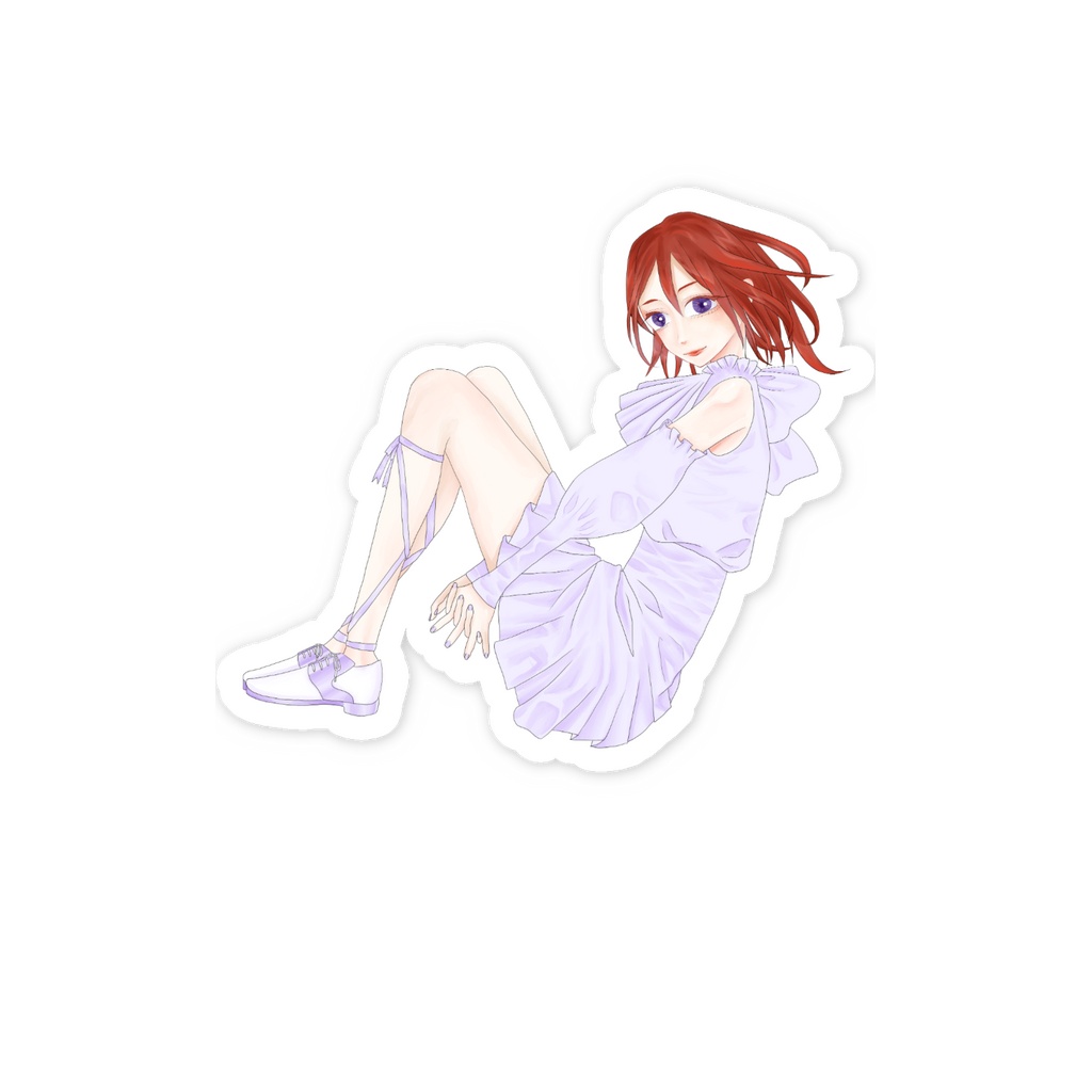 横向きポーズの女の子