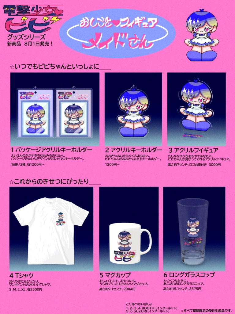 電撃少女ビビおしごと♡フィギュア アクリルキーホルダー