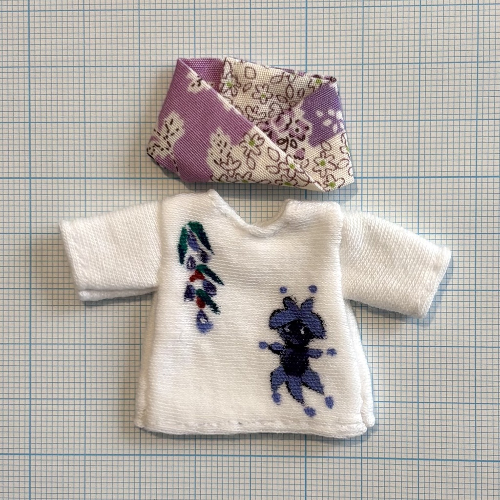藤の花の妖精さんTシャツ（白）