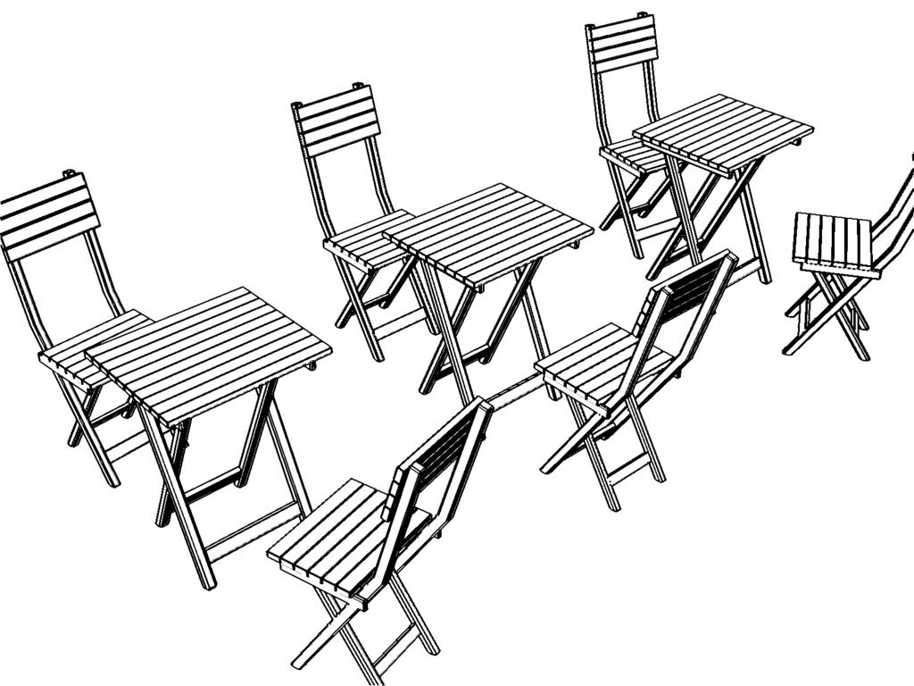 【3D】ガーデンチェアセット