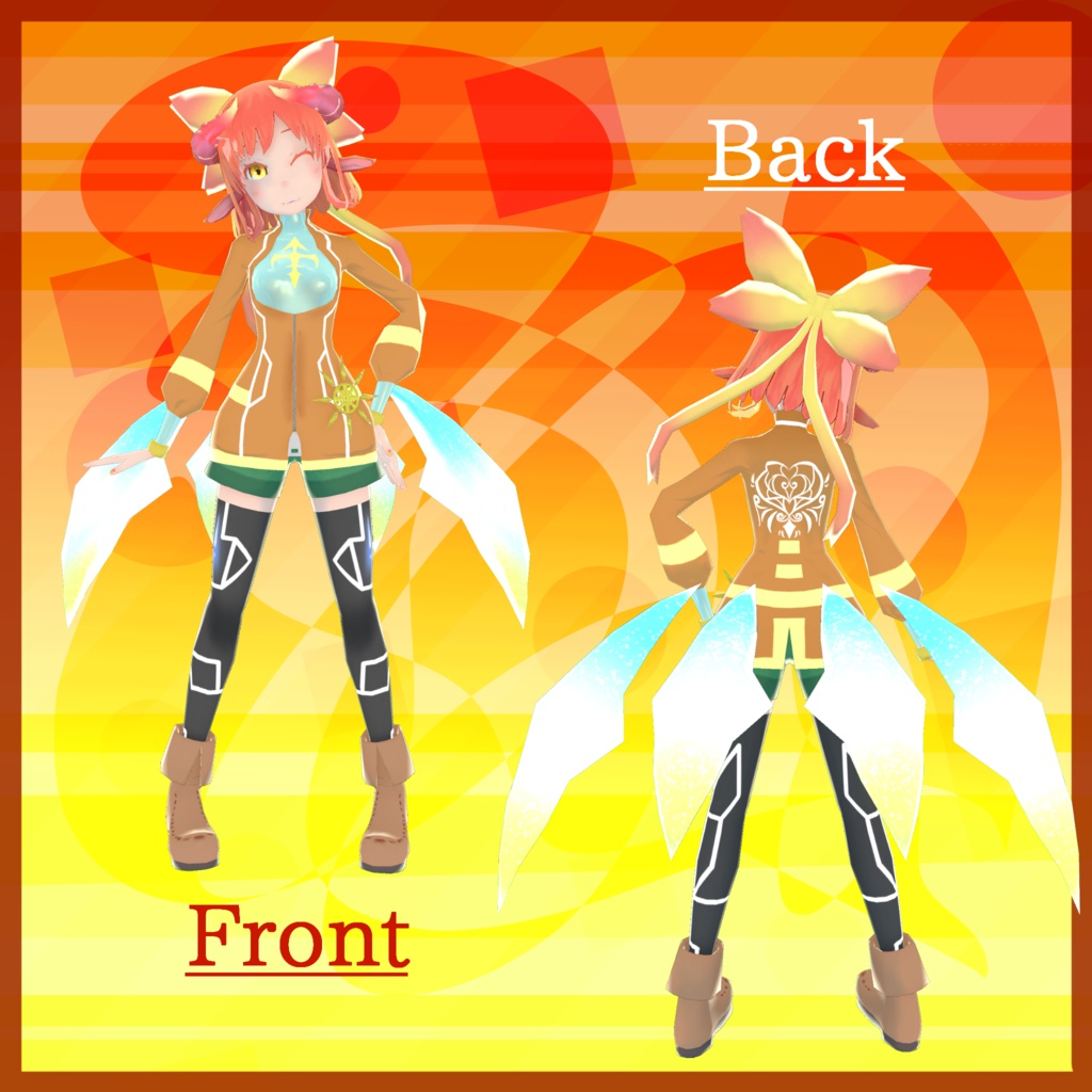 オリジナル3Dモデル「Alba(アルバ)&Pluie(プリュイ)」