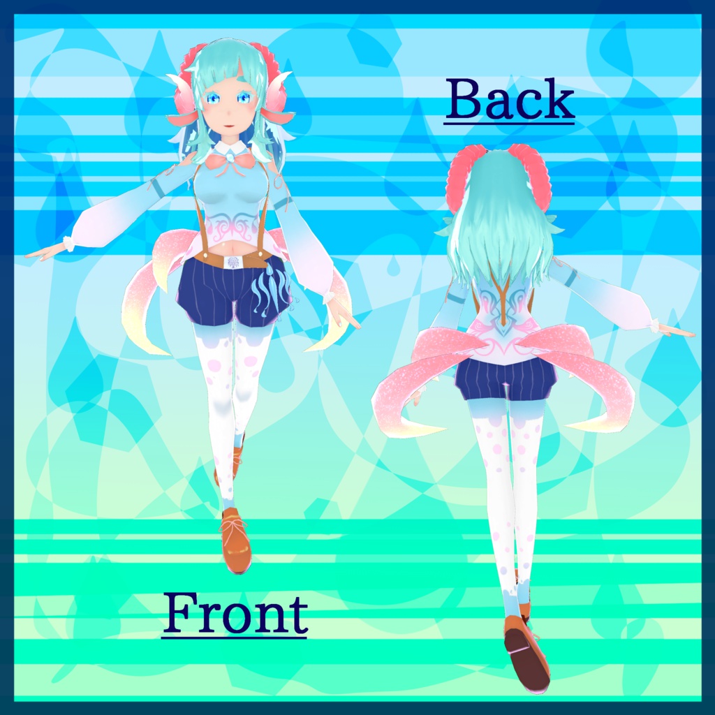 オリジナル3Dモデル「Alba(アルバ)&Pluie(プリュイ)」