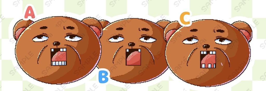 歯抜けくまシリーズ アクリルキーホルダー