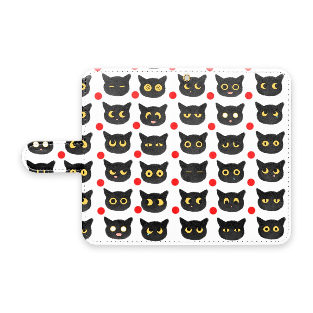 黒猫のタンゴ ドットレッド