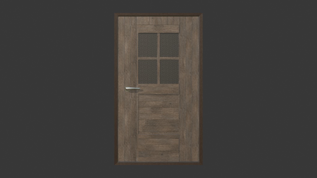 Simple Wooden Door / 木製ドアアセット - VRChat World Asset