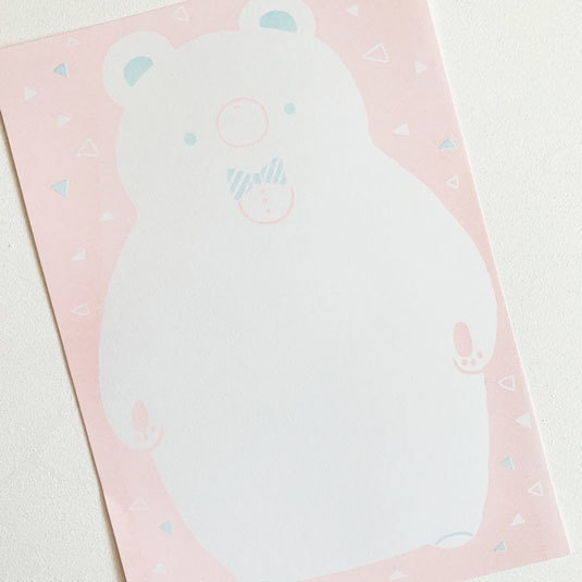 おしゃれくま*一筆箋